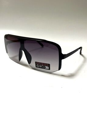 New GUESS Shield Aviator Sunglasses GO00054 Matte Black Red Line